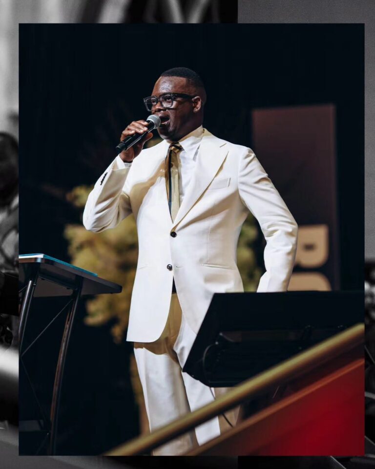 Apostle Arome Osayi preaching during a Christian gathering