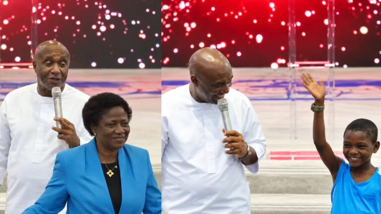 Pastor David Ibiyeomie preaching at Salvation Ministries