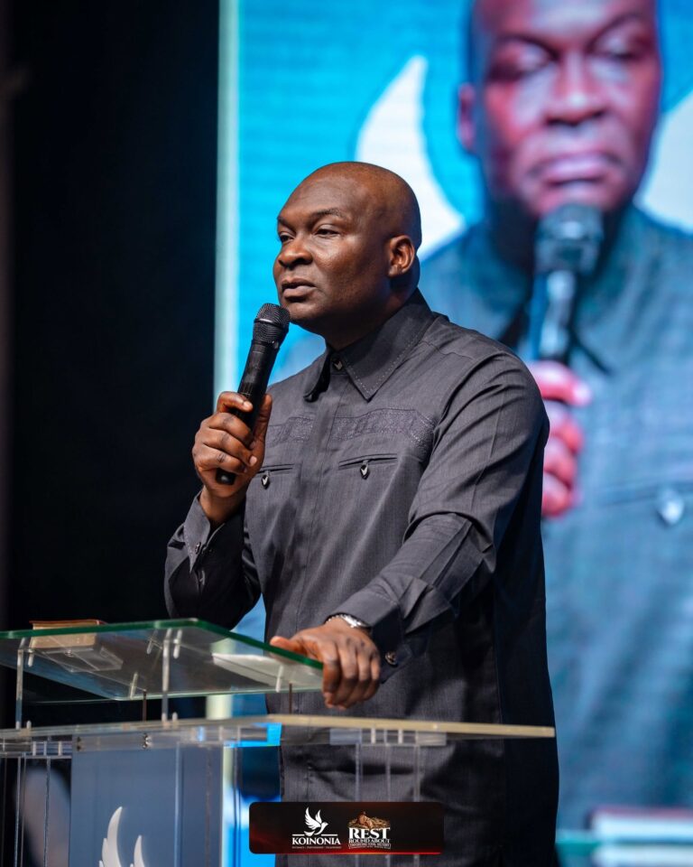 Apostle Joshua Selman ministering during a Koinonia Global Miracle Service in 2026
